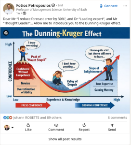 A LinkedIn post by Fotios Petropoulos